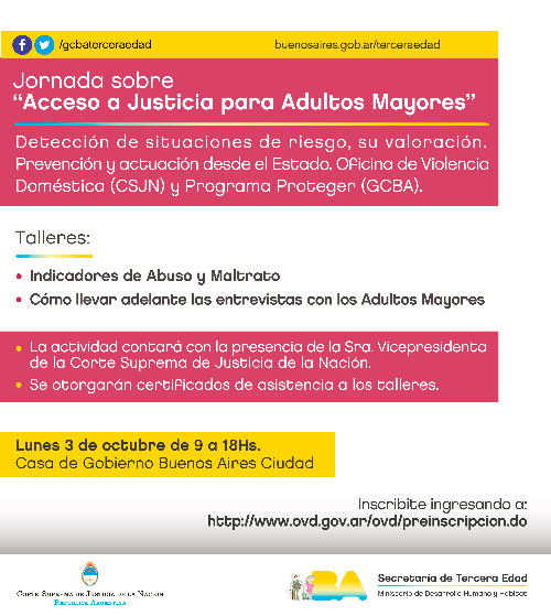 Cierre de inscripción al taller de Acceso a Justicia para Adultos ...